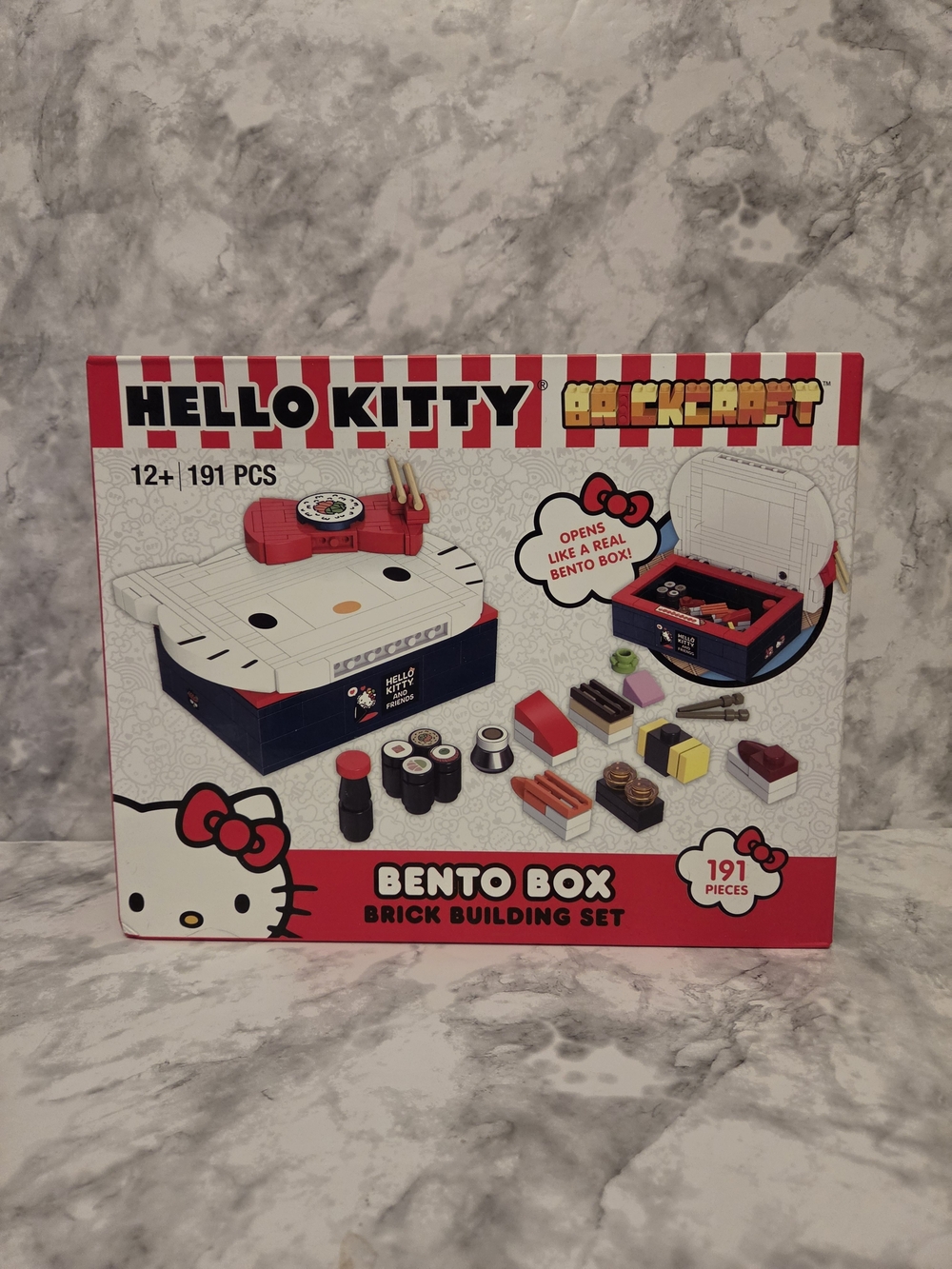 Brickcraft Hello Kitty Bento Box Brick Building Set - Red & White